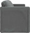vidaXL - Slaapbank - vloermodel - 2-in-1 - 112x174x55 - cm - stof - donkergrijs