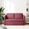 vidaXL - Slaapbank - vloermodel - 2-in-1 - 112x174x55 - cm - stof - wijnrood