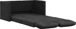 vidaXL - Slaapbank - vloermodel - 2-in-1 - 122x204x55 - cm - fluweel - zwart