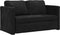 vidaXL - Slaapbank - vloermodel - 2-in-1 - 122x204x55 - cm - fluweel - zwart