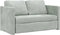 vidaXL - Slaapbank - vloermodel - 2-in-1 - 122x204x55 - cm - fluweel - lichtgrijs
