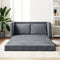 vidaXL - Slaapbank - vloermodel - 2-in-1 - 122x204x55 - cm - fluweel - donkergrijs