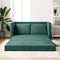 vidaXL - Slaapbank - vloermodel - 2-in-1 - 122x204x55 - cm - fluweel - donkergroen