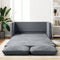 vidaXL - Slaapbank - vloermodel - 2-in-1 - 122x204x55 - cm - fluweel - donkergrijs