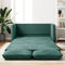 vidaXL - Slaapbank - vloermodel - 2-in-1 - 122x204x55 - cm - fluweel - donkergroen