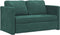 vidaXL - Slaapbank - vloermodel - 2-in-1 - 122x204x55 - cm - fluweel - donkergroen