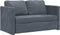 vidaXL - Slaapbank - vloermodel - 2-in-1 - 122x204x55 - cm - fluweel - donkergrijs