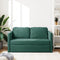 vidaXL - Slaapbank - vloermodel - 2-in-1 - 122x204x55 - cm - fluweel - donkergroen
