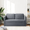 vidaXL - Slaapbank - vloermodel - 2-in-1 - 122x204x55 - cm - fluweel - donkergrijs