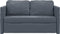 vidaXL - Slaapbank - vloermodel - 2-in-1 - 122x204x55 - cm - fluweel - donkergrijs