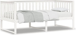 vidaXL - Slaapbank - zonder - matras - 100x200 - cm - massief - grenenhout - wit