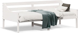 vidaXL - Slaapbank - zonder - matras - 75x190 - cm - massief - grenenhout - wit