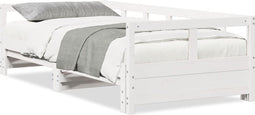 vidaXL - Slaapbank - zonder - matras - 80x200 - cm - massief - grenenhout - wit