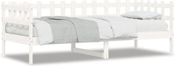 vidaXL - Slaapbank - zonder - matras - 80x200 - cm - massief - grenenhout - wit
