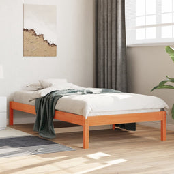 vidaXL - Slaapbank - zonder - matras - 80x200 - cm - massief - grenenhout - wasbruin