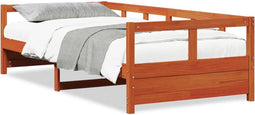 vidaXL - Slaapbank - zonder - matras - 80x200 - cm - massief - grenenhout - wasbruin
