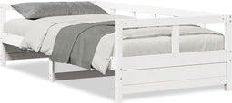 vidaXL - Slaapbank - zonder - matras - 80x200 - cm - massief - grenenhout - wit