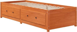vidaXL - Slaapbank - zonder - matras - 80x200 - cm - massief - grenenhout - wasbruin