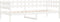 vidaXL - Slaapbank - zonder - matras - 80x200 - cm - massief - grenenhout - wit