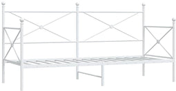 vidaXL - Slaapbank - zonder - matras - 80x200 - cm - staal - wit