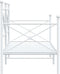 vidaXL - Slaapbank - zonder - matras - 80x200 - cm - staal - wit