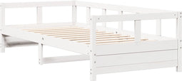 vidaXL - Slaapbank - zonder - matras - 90x190 - cm - massief - grenenhout - wit