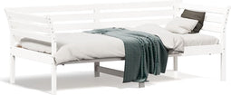 vidaXL - Slaapbank - zonder - matras - 90x190 - cm - massief - grenenhout - wit