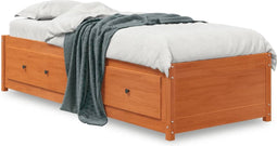 vidaXL - Slaapbank - zonder - matras - 90x190 - cm - massief - grenenhout - wasbruin