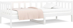 vidaXL - Slaapbank - zonder - matras - 90x190 - cm - massief - grenenhout - wit