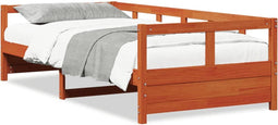 vidaXL - Slaapbank - zonder - matras - 90x190 - cm - massief - grenenhout - wasbruin