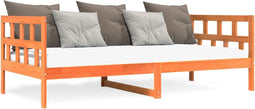 vidaXL - Slaapbank - zonder - matras - 90x200 - cm - massief - grenenhout - wasbruin