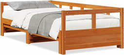 vidaXL - Slaapbank - zonder - matras - 90x200 - cm - massief - grenenhout - wasbruin