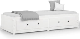 vidaXL - Slaapbank - zonder - matras - 90x200 - cm - massief - grenenhout - wit
