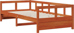 vidaXL - Slaapbank - zonder - matras - 90x200 - cm - massief - grenenhout - wasbruin