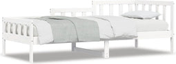 vidaXL - Slaapbank - zonder - matras - 90x200 - cm - massief - grenenhout - wit