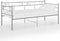 vidaXL - Slaapbankframe - metaal - grijs - 90x200 - cm