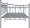 vidaXL - Slaapbankframe - metaal - grijs - 90x200 - cm