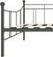 vidaXL - Slaapbankframe - metaal - grijs - 90x200 - cm