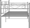vidaXL - Slaapbankframe - metaal - grijs - 90x200 - cm