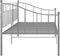 vidaXL - Slaapbankframe - metaal - grijs - 90x200 - cm