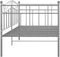 vidaXL - Slaapbankframe - metaal - grijs - 90x200 - cm