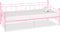 vidaXL - Slaapbankframe - metaal - roze - 90x200 - cm