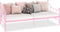 vidaXL - Slaapbankframe - metaal - roze - 90x200 - cm