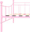 vidaXL - Slaapbankframe - metaal - roze - 90x200 - cm