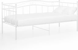 vidaXL - Slaapbankframe - metaal - wit - 90x200 - cm