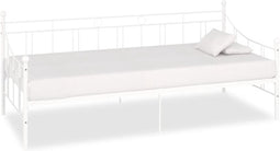 vidaXL - Slaapbankframe - metaal - wit - 90x200 - cm