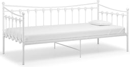 vidaXL - Slaapbankframe - metaal - wit - 90x200 - cm