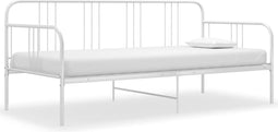 vidaXL - Slaapbankframe - metaal - wit - 90x200 - cm