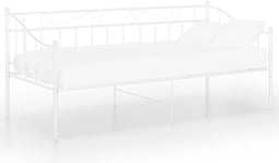 vidaXL - Slaapbankframe - metaal - wit - 90x200 - cm