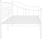 vidaXL - Slaapbankframe - metaal - wit - 90x200 - cm